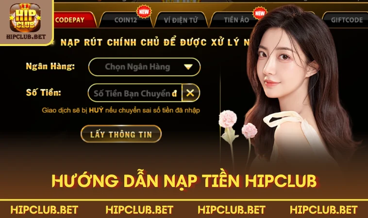 Hướng dẫn nạp tiền HIPCLUB