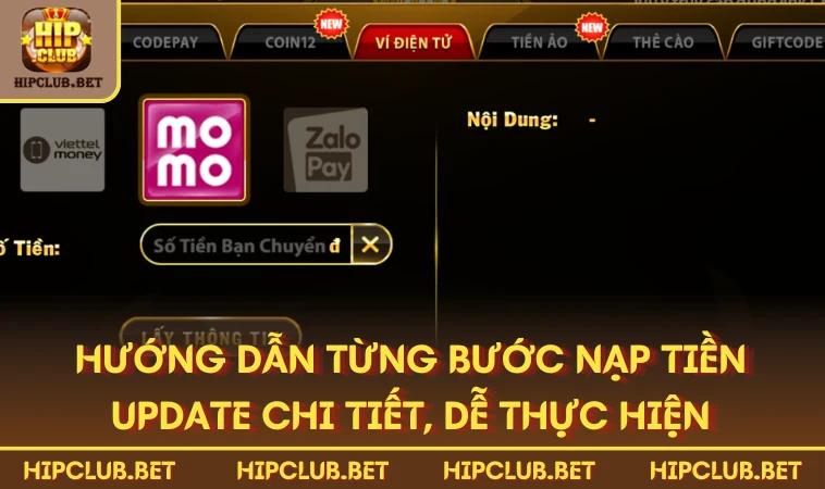 Hướng dẫn từng bước nạp tiền update chi tiết, dễ thực hiện