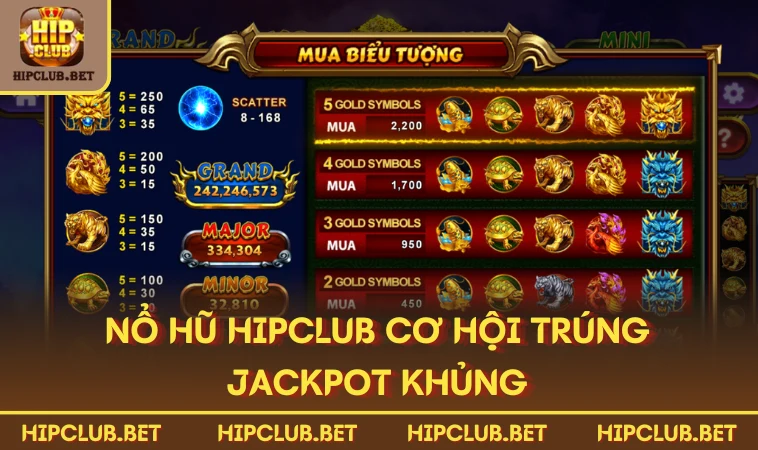 Nổ hũ HIPCLUB cơ hội trúng Jackpot khủng